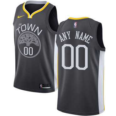 Womens Customized Golden State Warriors Swingman Black Statement Edition Nike NBA Alternate Jersey